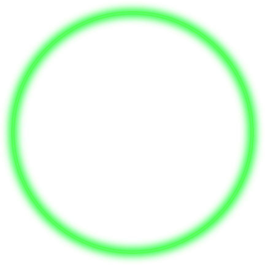 green neon frame circle