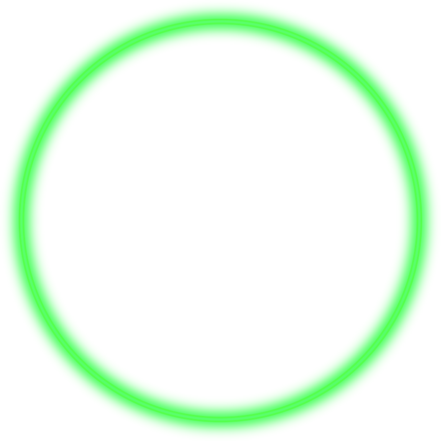 green neon frame circle